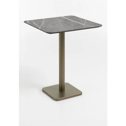 Brest 75 x 75cm Bar Table (92cm High) - Marble Light Grey Top & Gold Frame - by Habufa Brest 75 x 75cm Bar Table (92cm High) - Marble Light Grey Top & Gold Frame - by Habufa