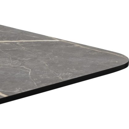 Brest 75 x 75cm Bar Table (92cm High) - Marble Light Grey Top & Black Frame - by Habufa Brest 75 x 75cm Bar Table (92cm High) - Marble Light Grey Top & Black Frame - by Habufa