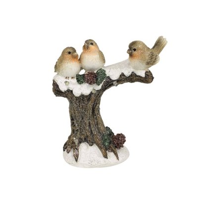 LED Branch With Robins 19cm