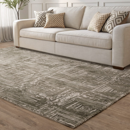 Kuza Portrait Khaki Rug by Asiatic Kuza Portrait Khaki Rug by Asiatic