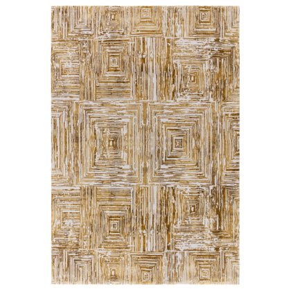 Kuza Portrait Gold Rug by Asiatic