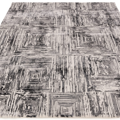 Kuza Portrait Grey Rug by Asiatic