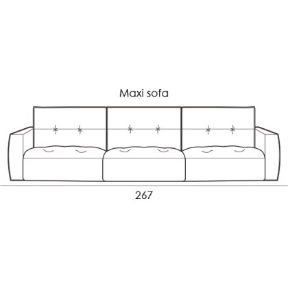 Gravina Maxi Sofa - Slim Arm Version (267cm) by Italia Living