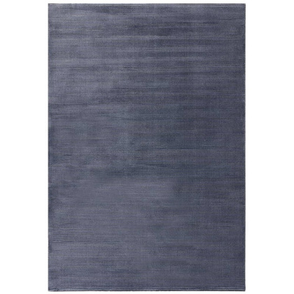 Kuza Plain Stripe Navy Rug By Asiatic