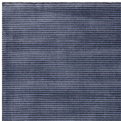 Kuza Plain Stripe Navy Rug By Asiatic