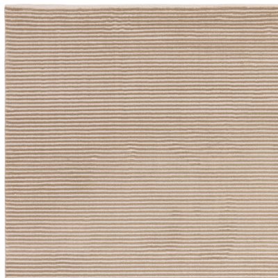 Kuza Plain Stripe Beige Rug By Asiatic