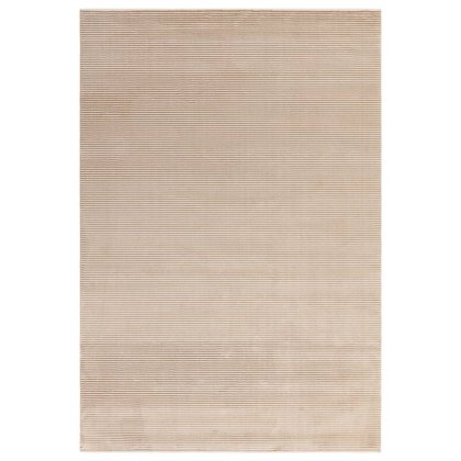 Kuza Plain Stripe Beige Rug By Asiatic