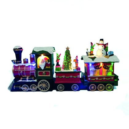 LED Santa Train 38x17cm