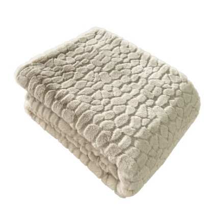 Cloud Design Faux Fur Throw Taupe 150 x 200