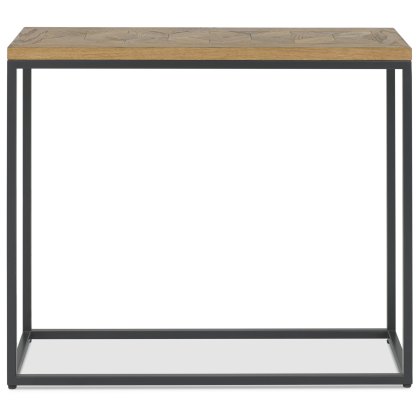 Indus Rustic Oak Narrow Console Table by Bentley Designs