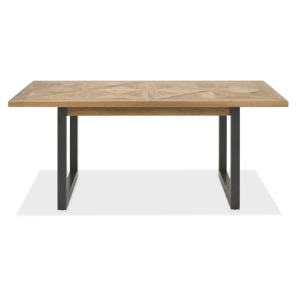 Indus Rustic Oak 4-6 Seater Table & 6 Indus Cantilever Chairs Set by Bentley Designs