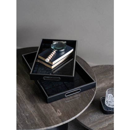 Squares Pattern Set of 2 Trays