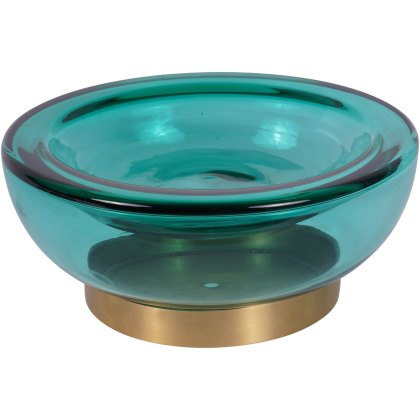 Jorum Glass Bowl With Brass Detail
