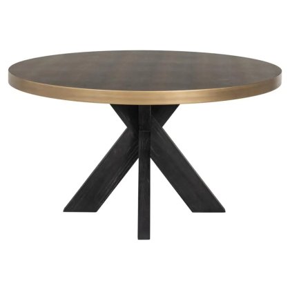 Bloomford 140cm Round Dining Table (with Glass Top) by Richmond Interiors