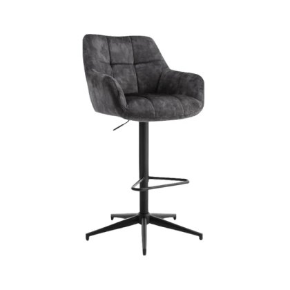 Mila Swivel Gas Lift Bar Stool (Charcoal)