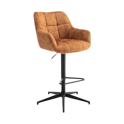 Mila Swivel Gas Lift Bar Stool (Rust)