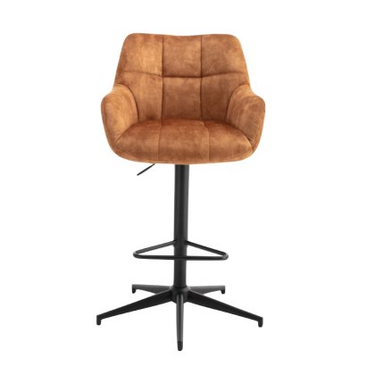 Mila Swivel Gas Lift Bar Stool (Rust)