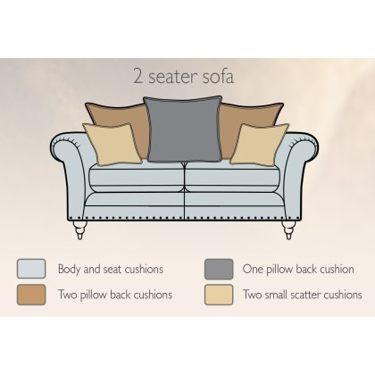 Ohio 2 Seater Sofa (Pillow Back) by Alstons