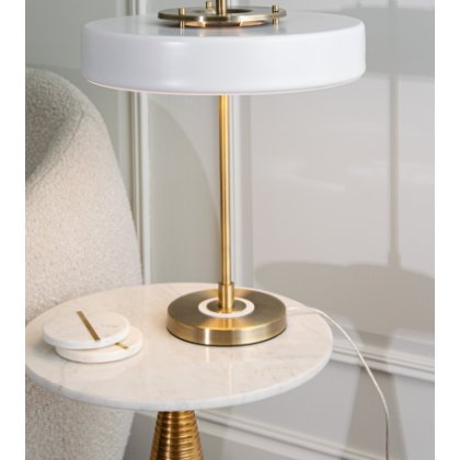 Tarbet Table Lamp In White
