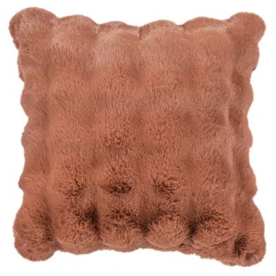 Soft Bubble Cushion In Faux Rabbit Orange 50 x 50 Soft Bubble Cushion In Faux Rabbit Orange 50 x 50