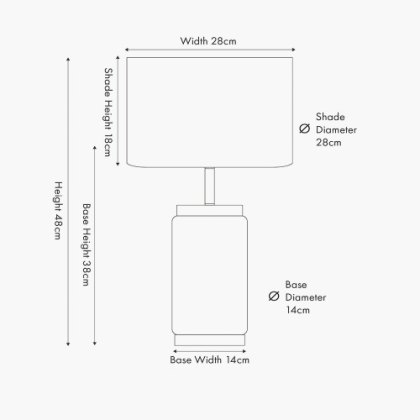 Cara Wood Effect Ceramic Table Lamp
