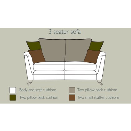 Darcey 3 Seater Pillow Back Sofa by Alstons Darcey 3 Seater Pillow Back Sofa by Alstons