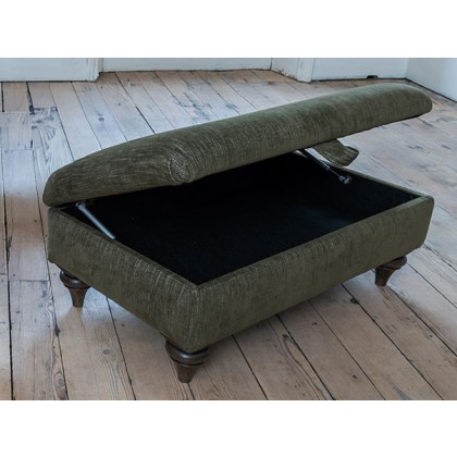 Darcey Legged Ottoman Stool by Alstons Darcey Legged Ottoman Stool by Alstons