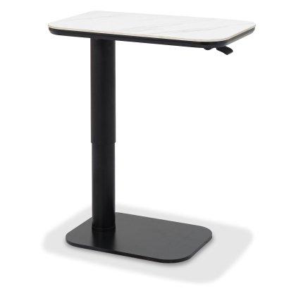 Rilo Height Adjustable Sofa Table (White Sintered Stone) by Bentley Designs Rilo Height Adjustable Sofa Table (White Sintered Stone) by Bentley Designs