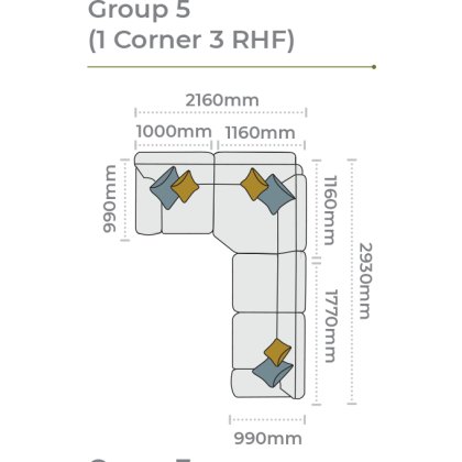 Tennessee 1 Corner 3 Sofa (RHF) by Alstons
