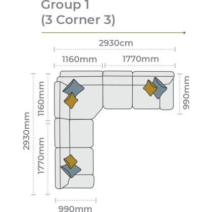 Tennessee 3 Corner 3 Sofa by Alstons