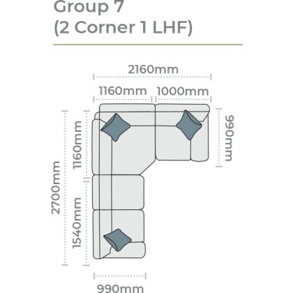 Tennessee 2 Corner 1 Sofa (LHF) by Alstons