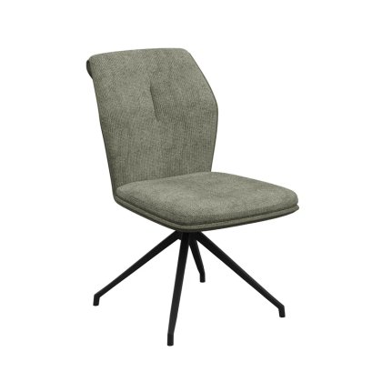 Pair of Catania Swivel Dining Chairs (Green)