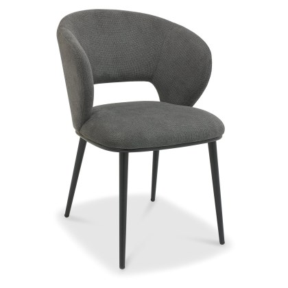 Pair of Arlo Dining Chairs (Grey Fabric) by Bentley Designs Pair of Arlo Dining Chairs (Grey Fabric) by Bentley Designs