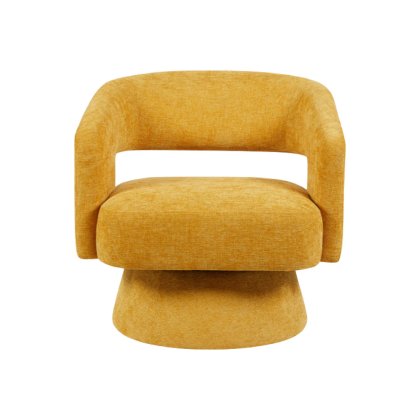 Orlando Swivel Accent Chair (Ochre Fabric)