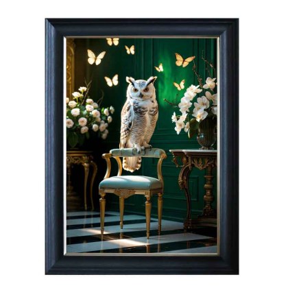 Graceful Snowy Owl In Grandeur 60 x 80cm