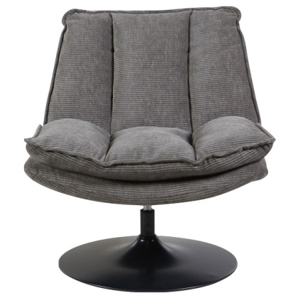 Isabella Swivel Accent Chair (Grey Fabric)