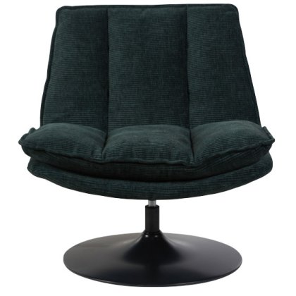 Isabella Swivel Accent Chair (Dark Green Fabric)