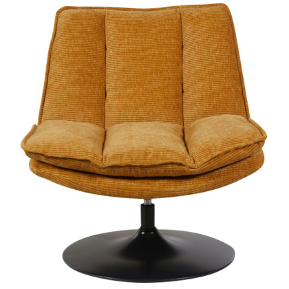 Isabella Swivel Accent Chair (Ochre Fabric)