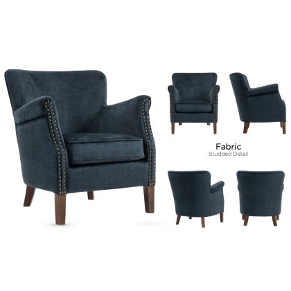 Harlen Armchair (Deep Ocean Fabric)