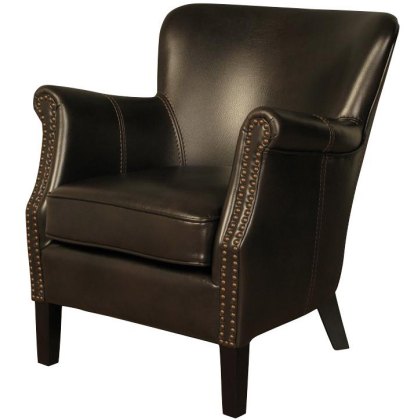 Harlen Armchair (Brown PU Leather)