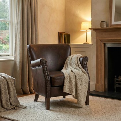 Harlen Armchair (Tan PU Leather)