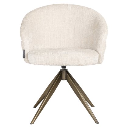 Zendaya Swivel Dining Chair (Niagara Beige) by Richmond Interiors