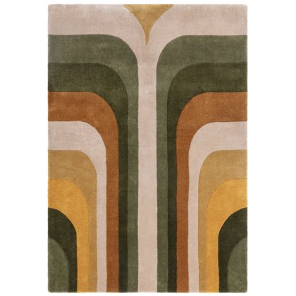 Romy 02 Retro Green Rug by Asiatic