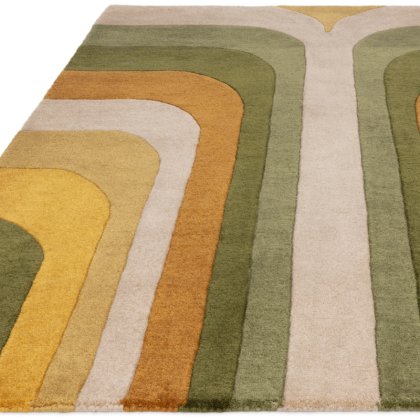 Romy 02 Retro Green Rug by Asiatic