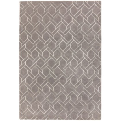 Nexus Fine Lines Grey/Silver Rug by Asiatic