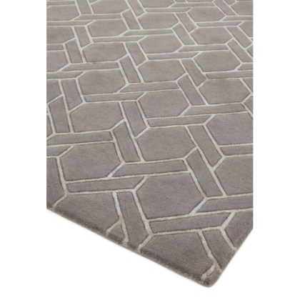 Nexus Fine Lines Grey/Silver Rug by Asiatic