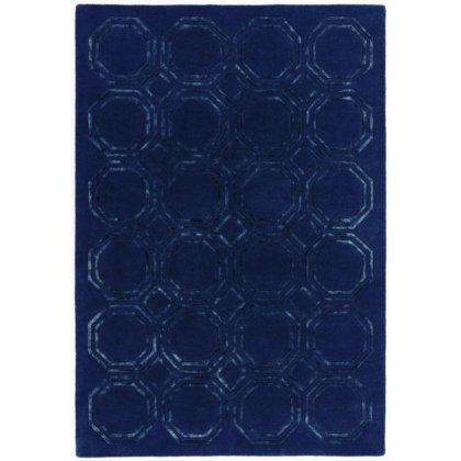 Nexus Octagon Navy Rug by Asiatic