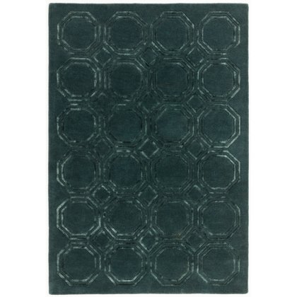Nexus Octagon Petrol Rug by Asiatic