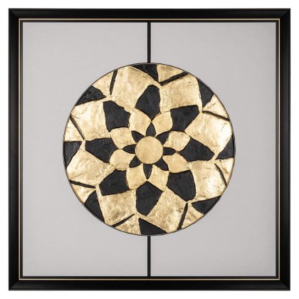 Sun Wall Art Black/Gold