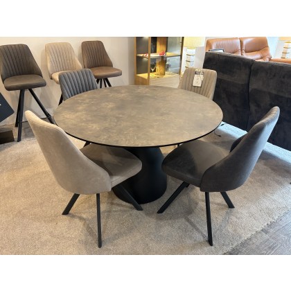 Kesterport 120cm Dining Table & 4 Austin Dining Chairs Set (Showroom Clearance)